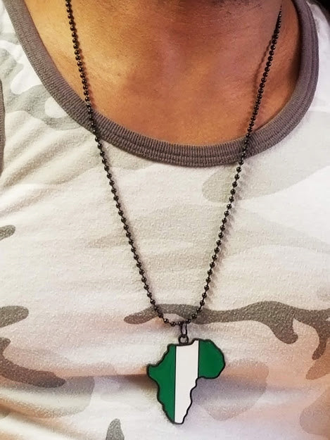 Map of Nigeria-Africa necklace-DPJ4062、mySite、solidvoid