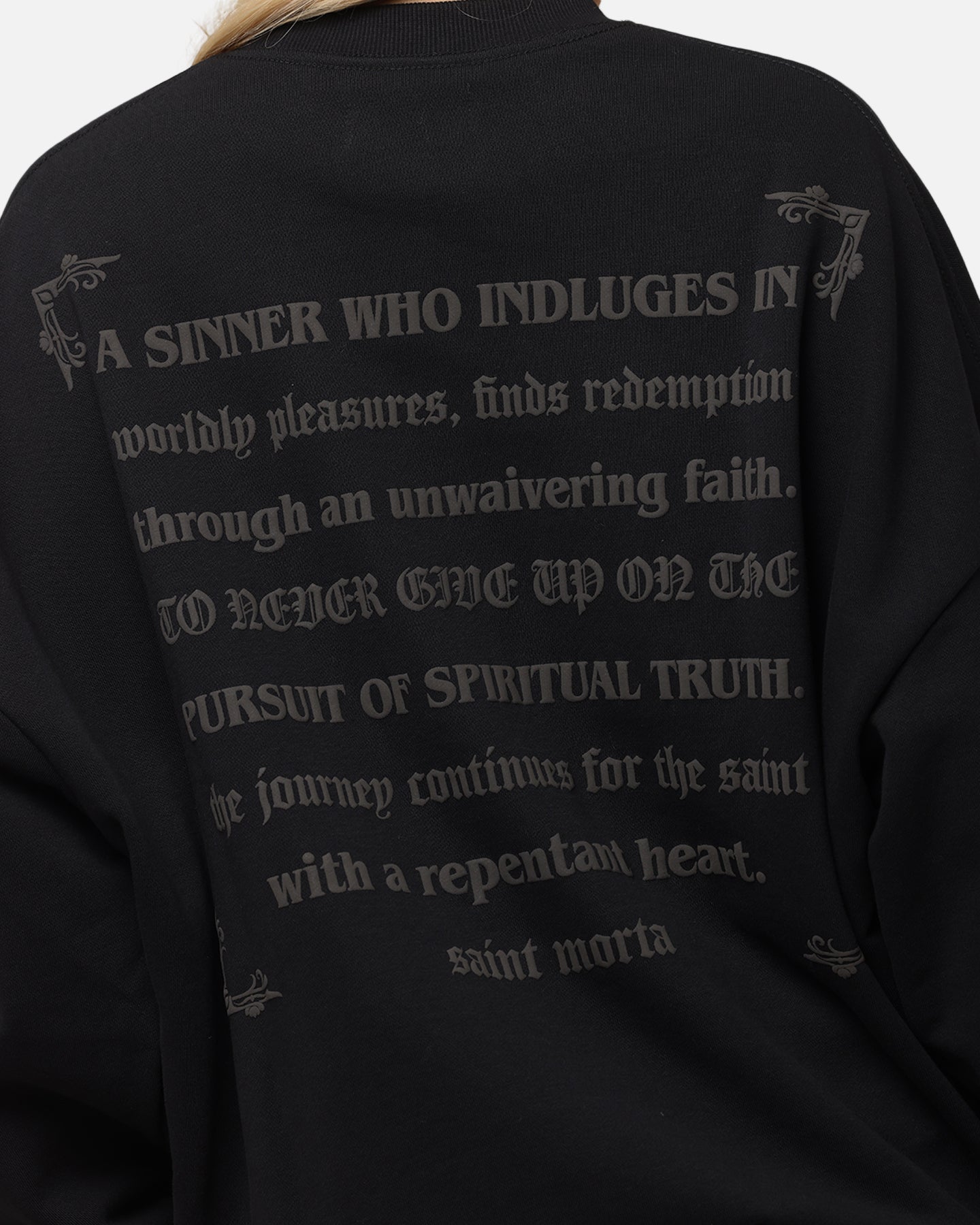 Saint Morta Repentant Heart Crewneck Black、mySite、zt4zffjzw