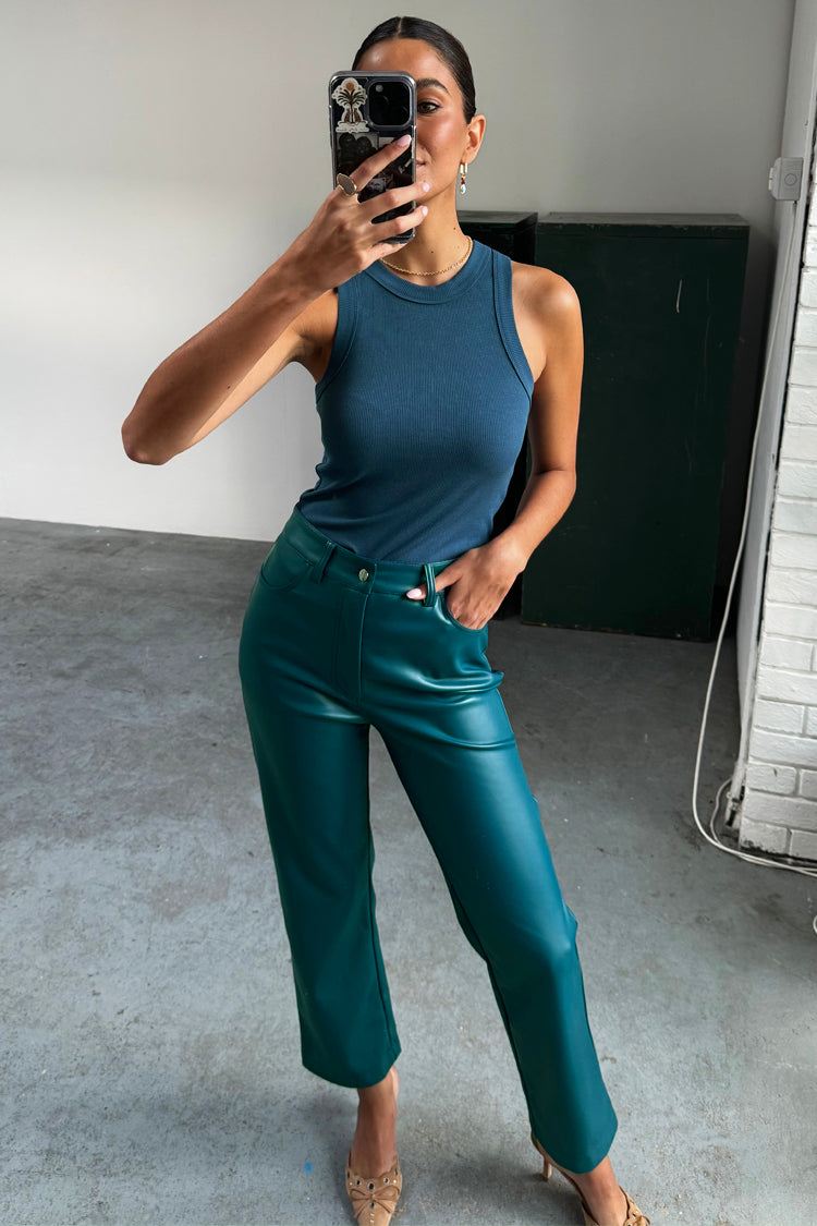 Teal Rib Tank Top、mySite、solidvoid