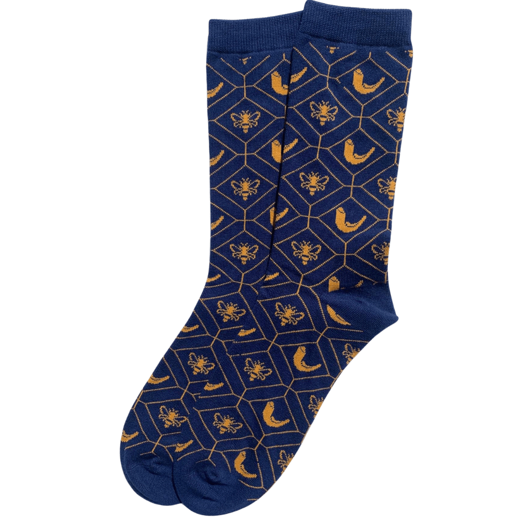 Buzzy Rosh Hashanah Socks - Adults、mySite、topwebapps