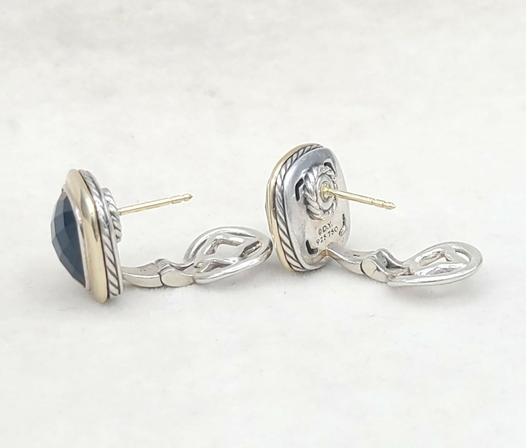 David Yurman Albion Earrings Black Onyx & Gold、mySite、hinf8tx79