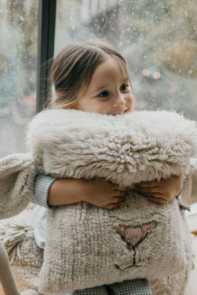 WOOL CUSHION PINK NOSE SHEEP、mySite、gigharbornorthrealestate