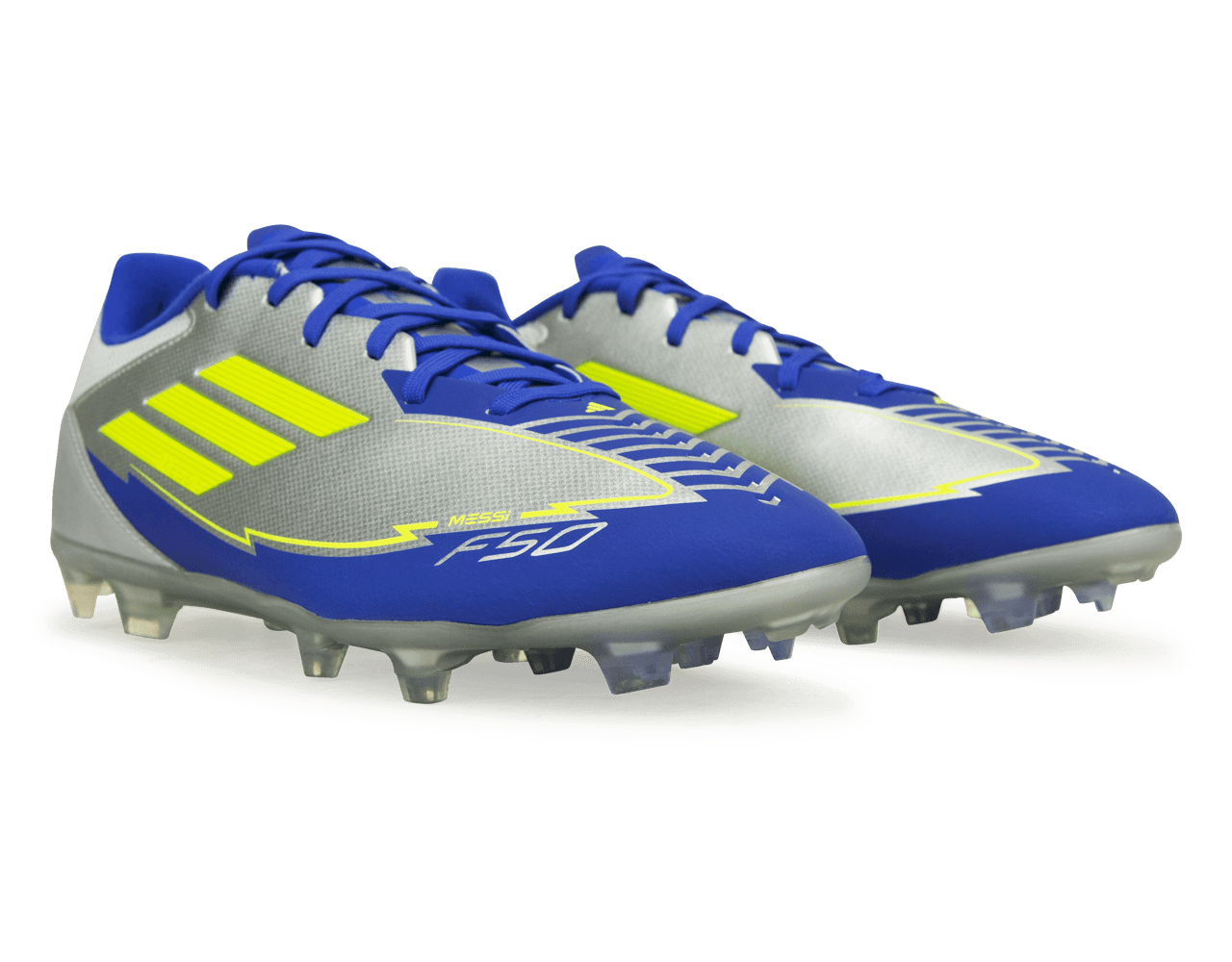 adidas Men's F50 League Messi FG/MG Silver/Volt/Blue、mySite、bottomscart