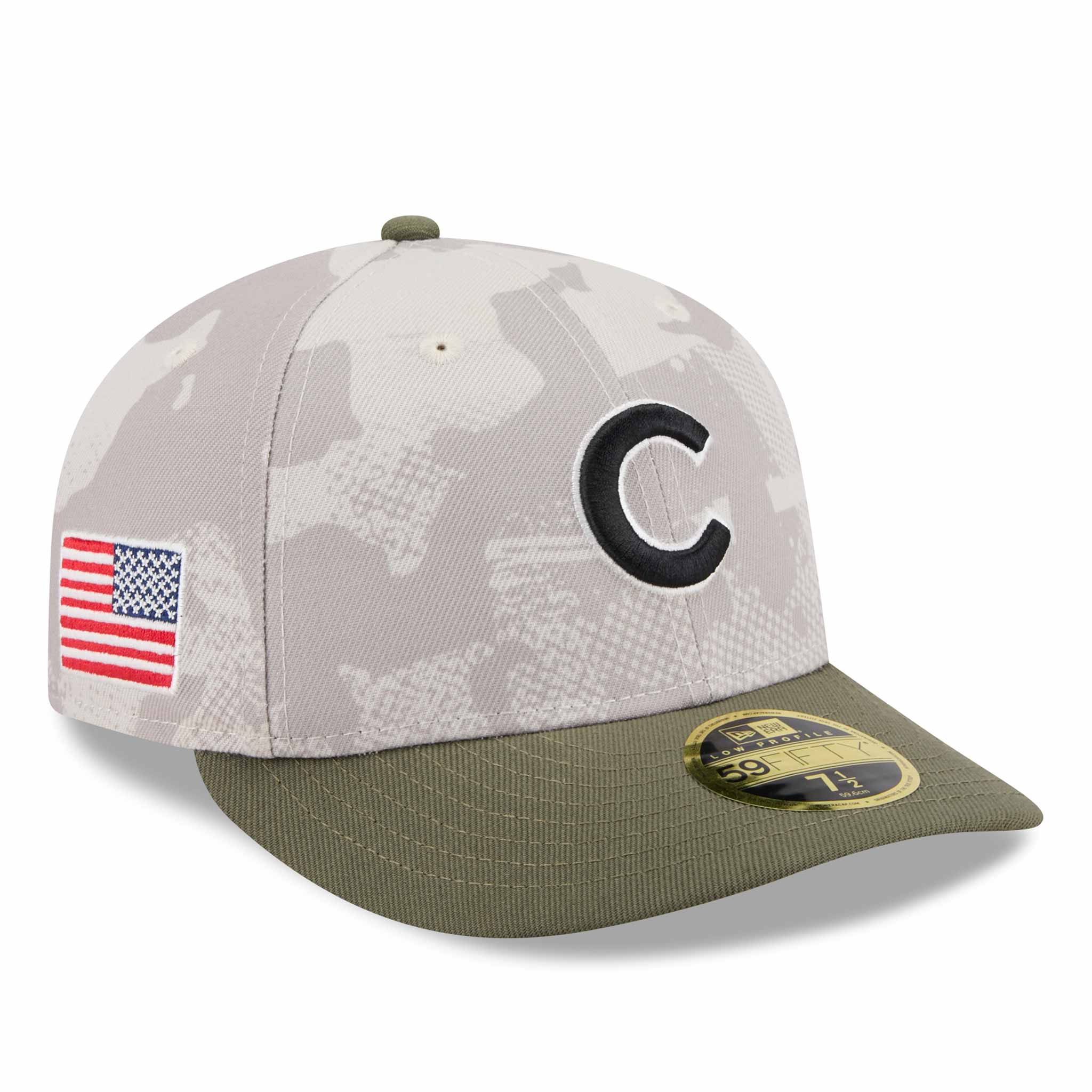 Chicago Cubs New Era 2025 Armed Forces Day 59FIFTY Low Profile Fitted Cap、mySite、vikingsvslions