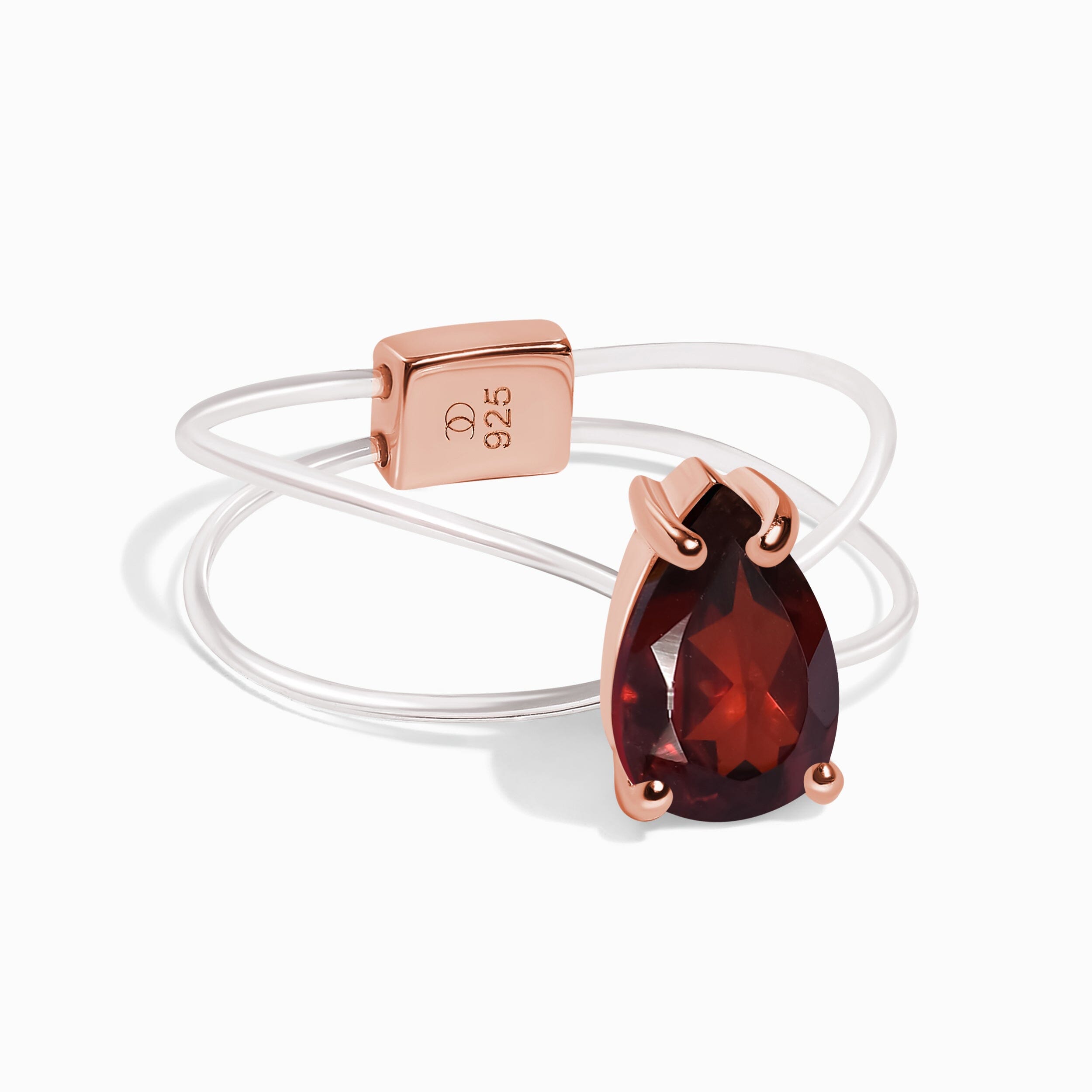 Garnet Ring Floating Sway - January Birthstone、mySite、hinf8tx79