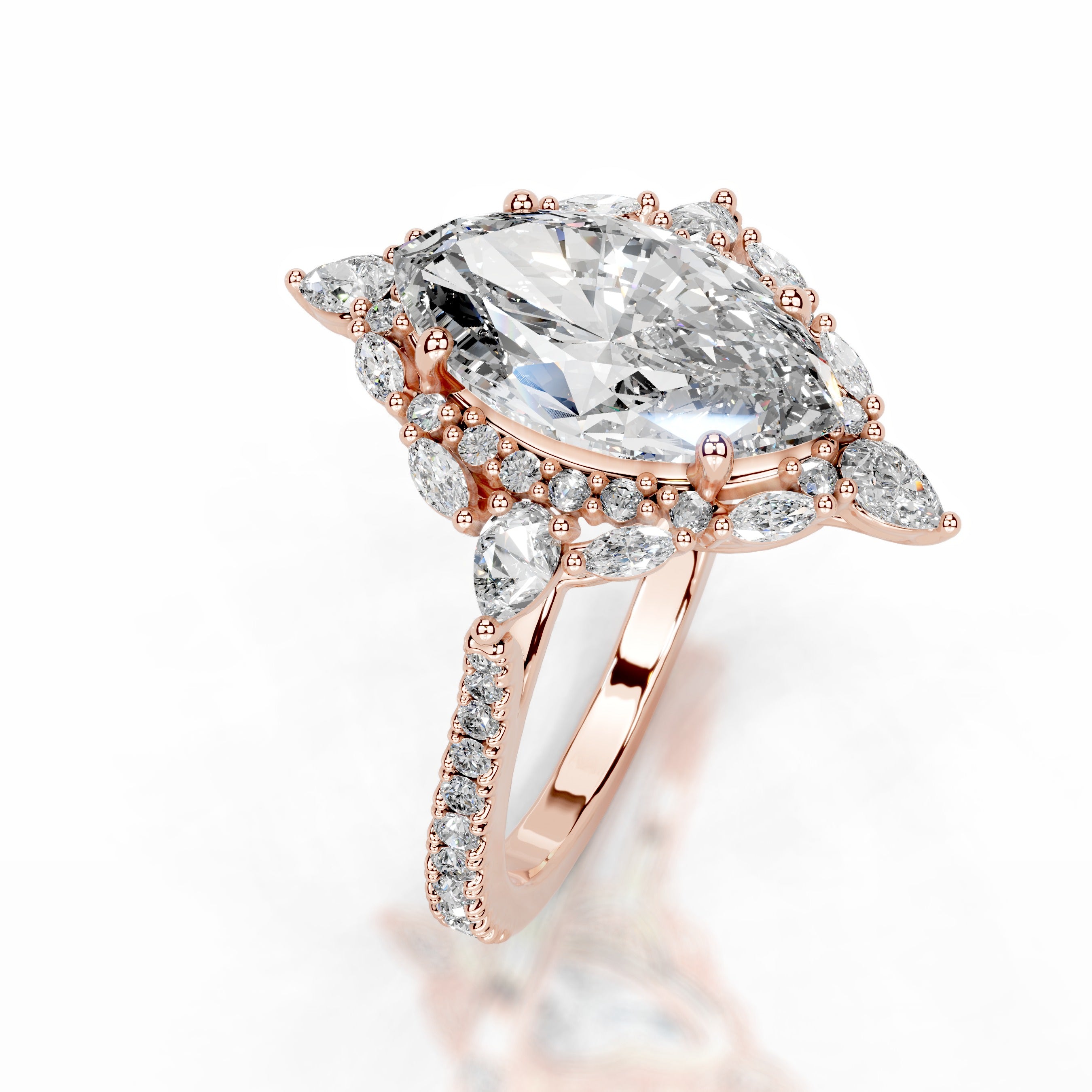 Fernanda Diamond Engagement Ring - 14K Rose Gold、mySite、hinf8tx79