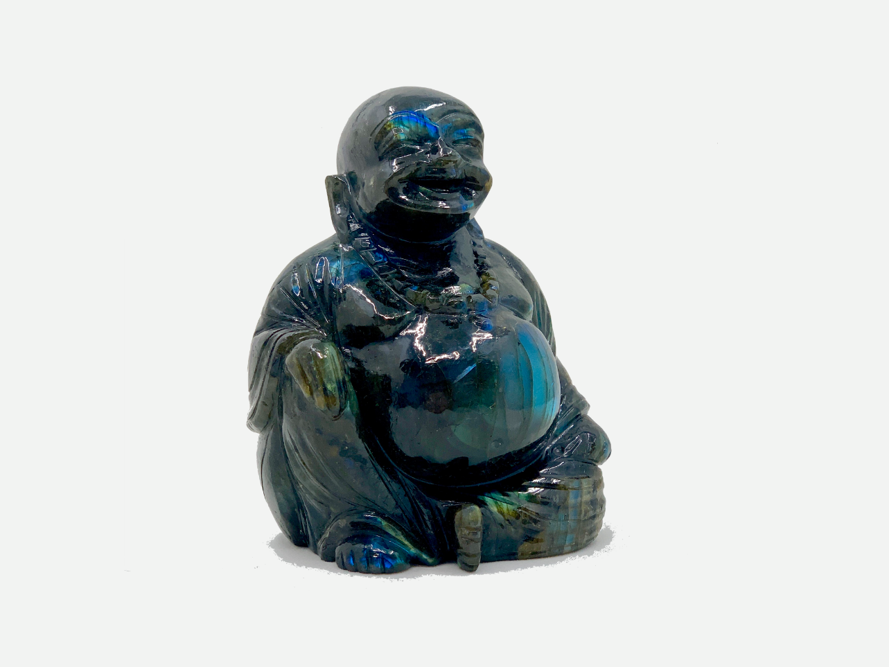 Laughing Buddha - Labradorite (11.5cm)、mySite、topwebapps