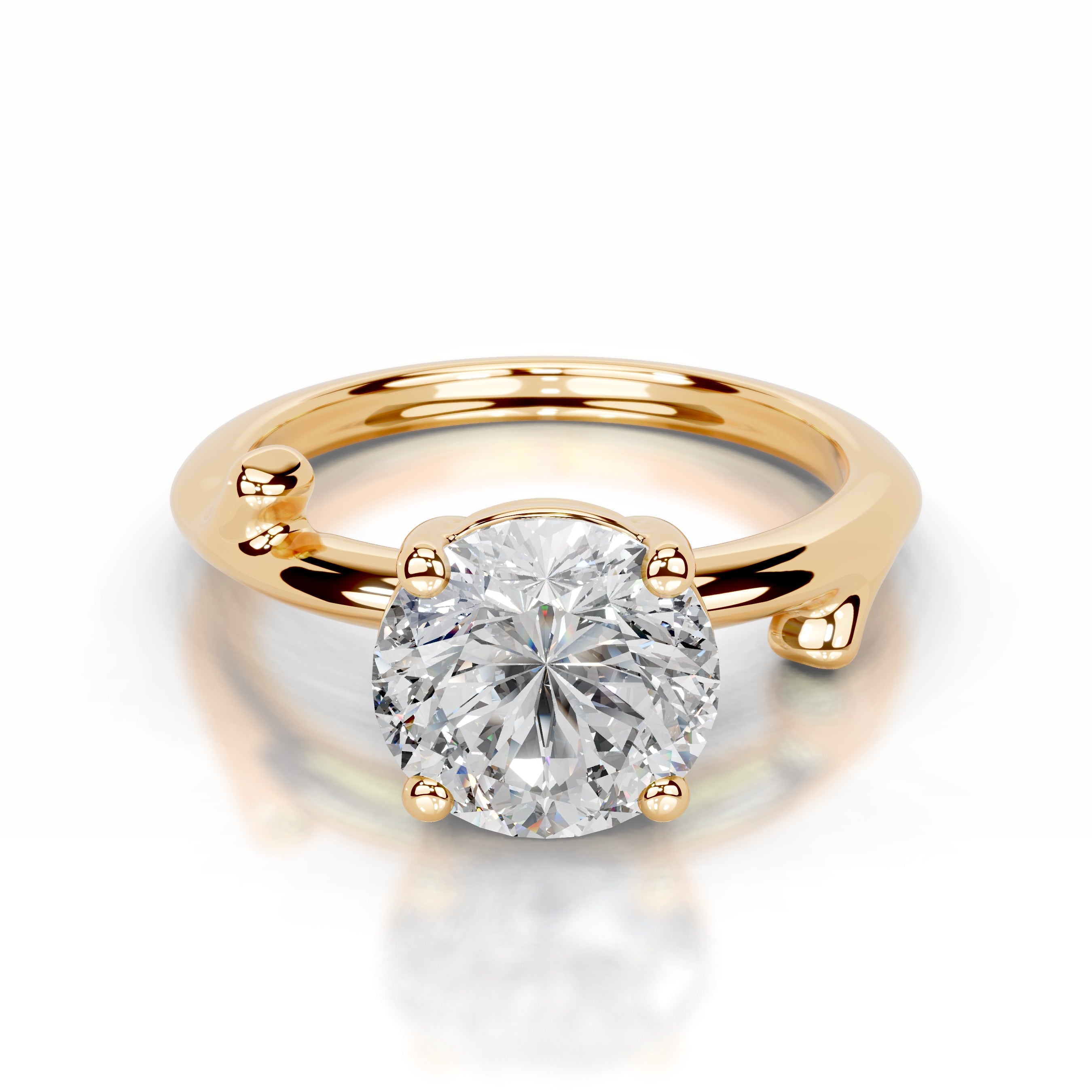 Nature's Embrace Lab Grown Diamond Ring - 18K Yellow Gold、mySite、hinf8tx79