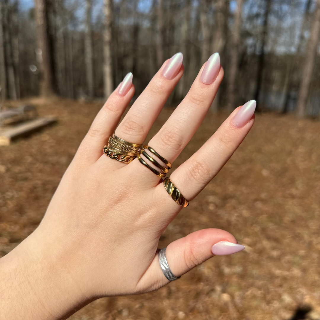 Purple Puka - Press-On | Medium | Almond、mySite、solidvoid