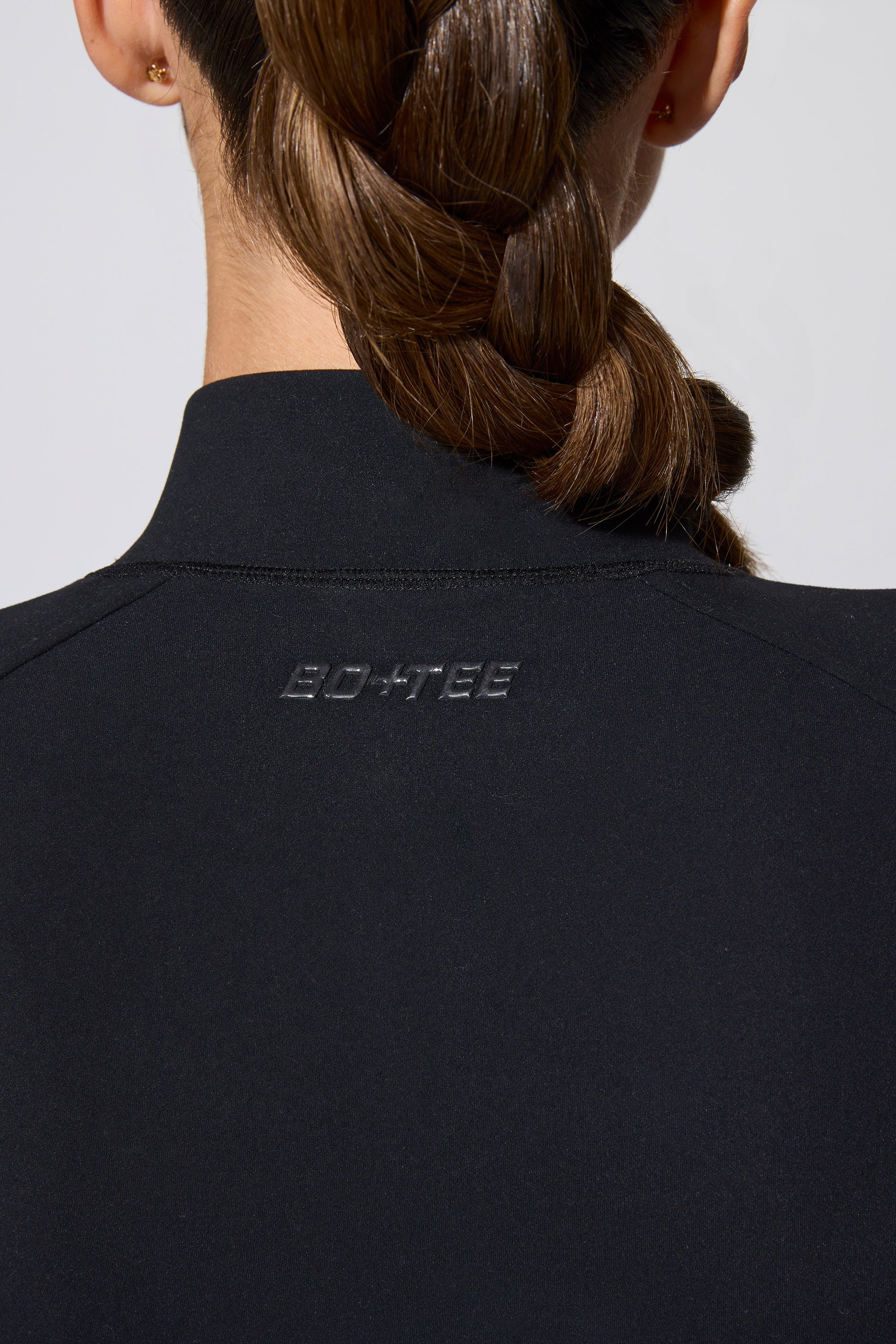 Long Sleeve Zip Up Jacket in Black、mySite、solidvoid