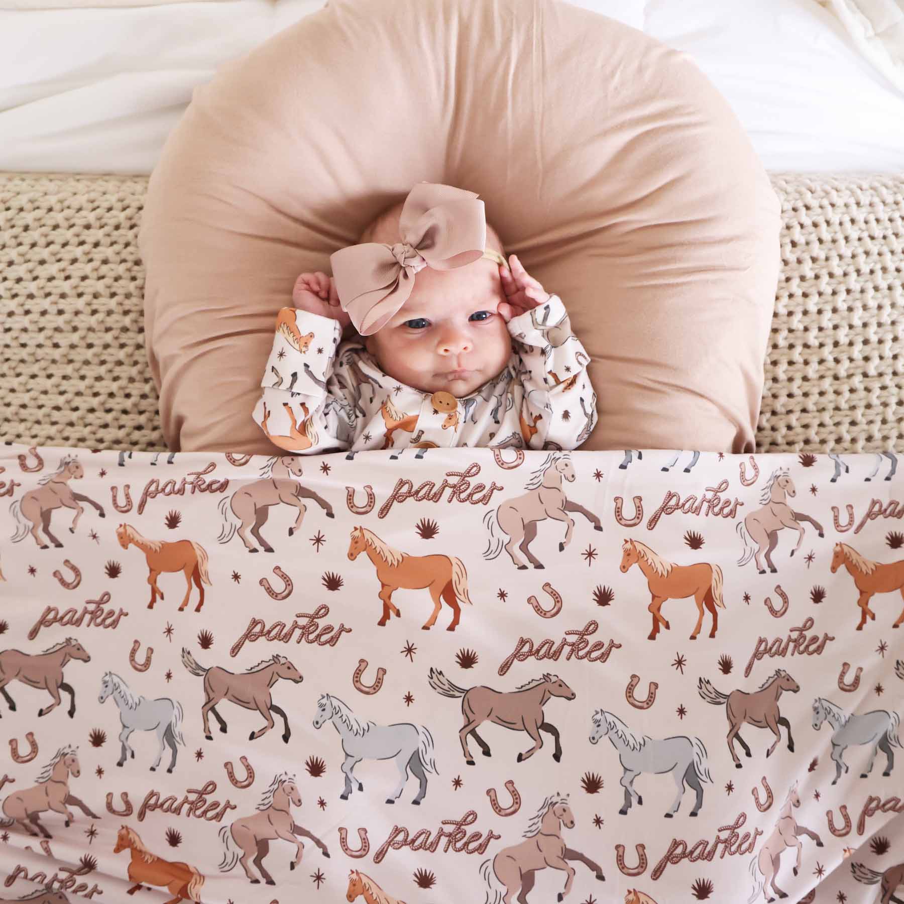  P's Ponies Personalized Swaddle Blanket、mySite、layawaytickets