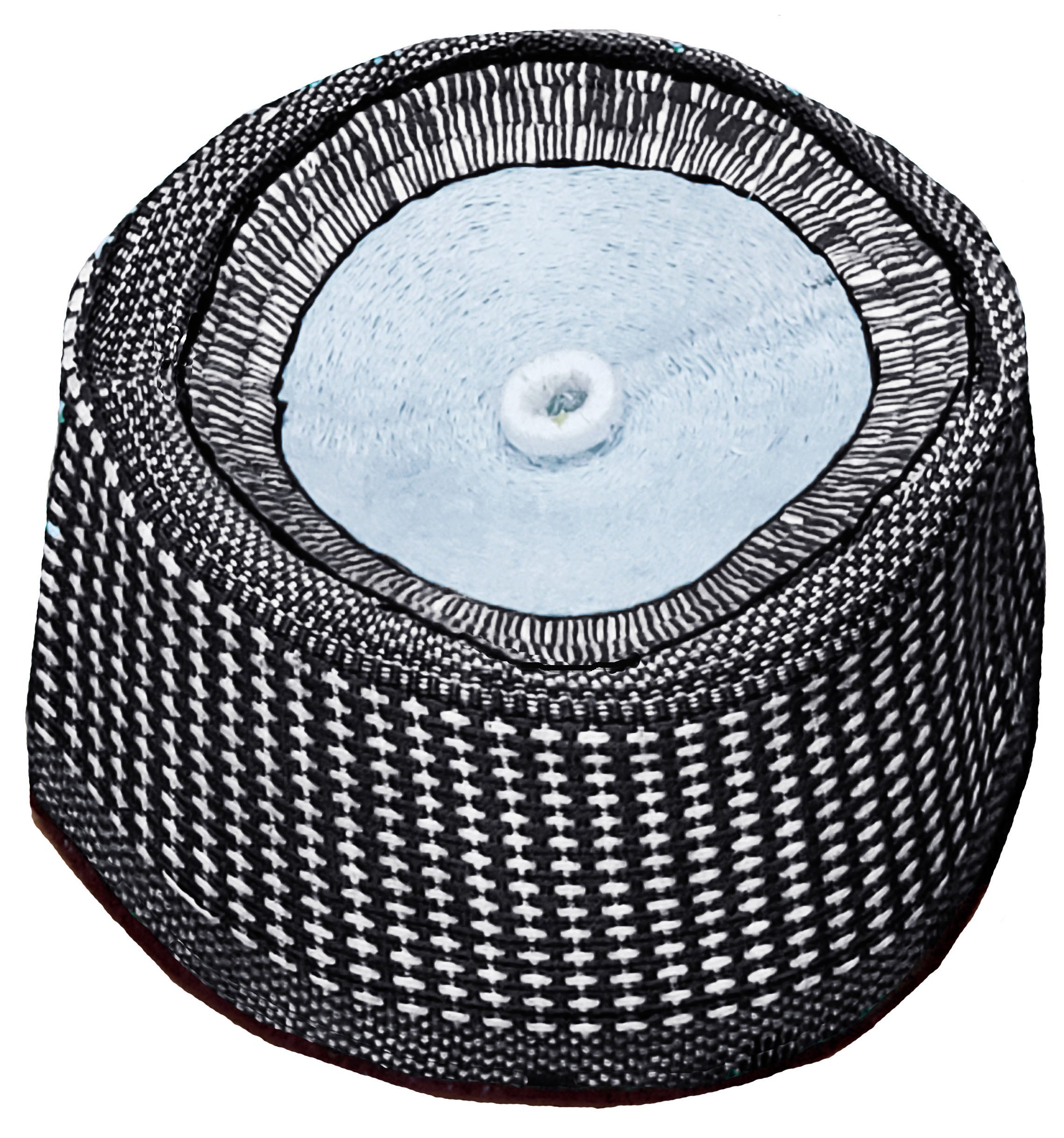 Brahami Black and White Hausa Mallam Cap Fulani Hula Hand-Crafted African Traditional Kufi hat DPH629、mySite、solidvoid