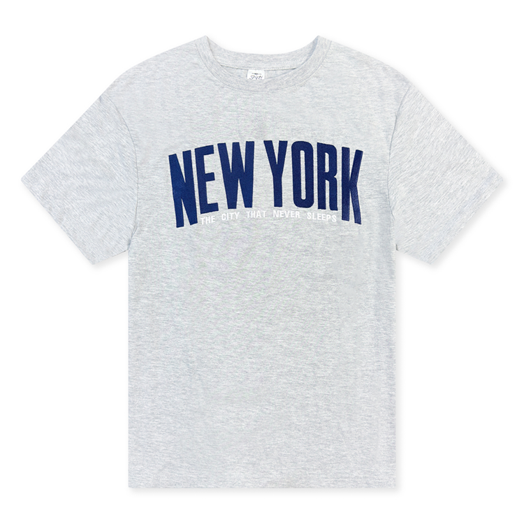 NEW YORK “The City That Never Sleeps” Applique Tees (4 Colors)、mySite、vikingsvslions
