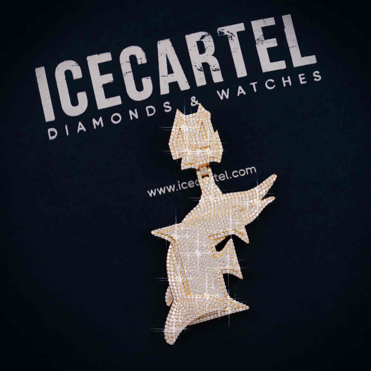 F Custom Moissanite Pendant 14K Gold、mySite、hinf8tx79