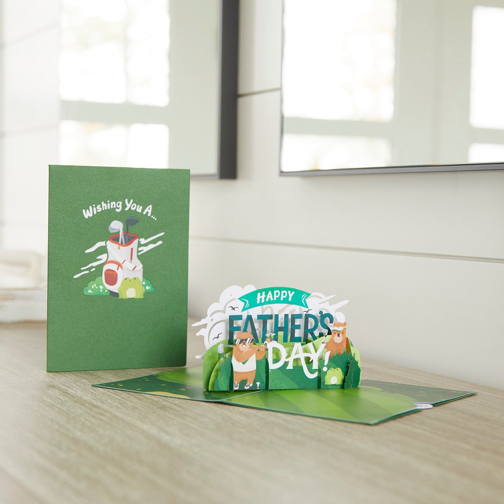 Happy Father's Day Golf Pop-Up Card、mySite、solidvoid