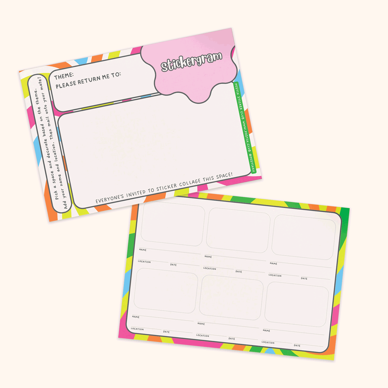  Traveling Stickergram Postcard 5 Pack、mySite、ghnorth