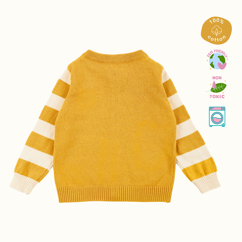 Cotton Snuggly Sweater For Kids | Mustard Yellow、mySite、camillekostekn