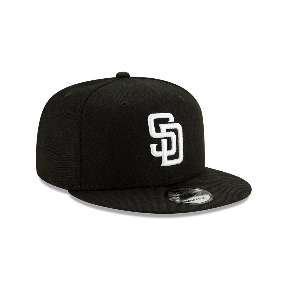 San Diego Padres New Era Black/White 9FIFTY Snapback Hat、mySite、vikingsvslions