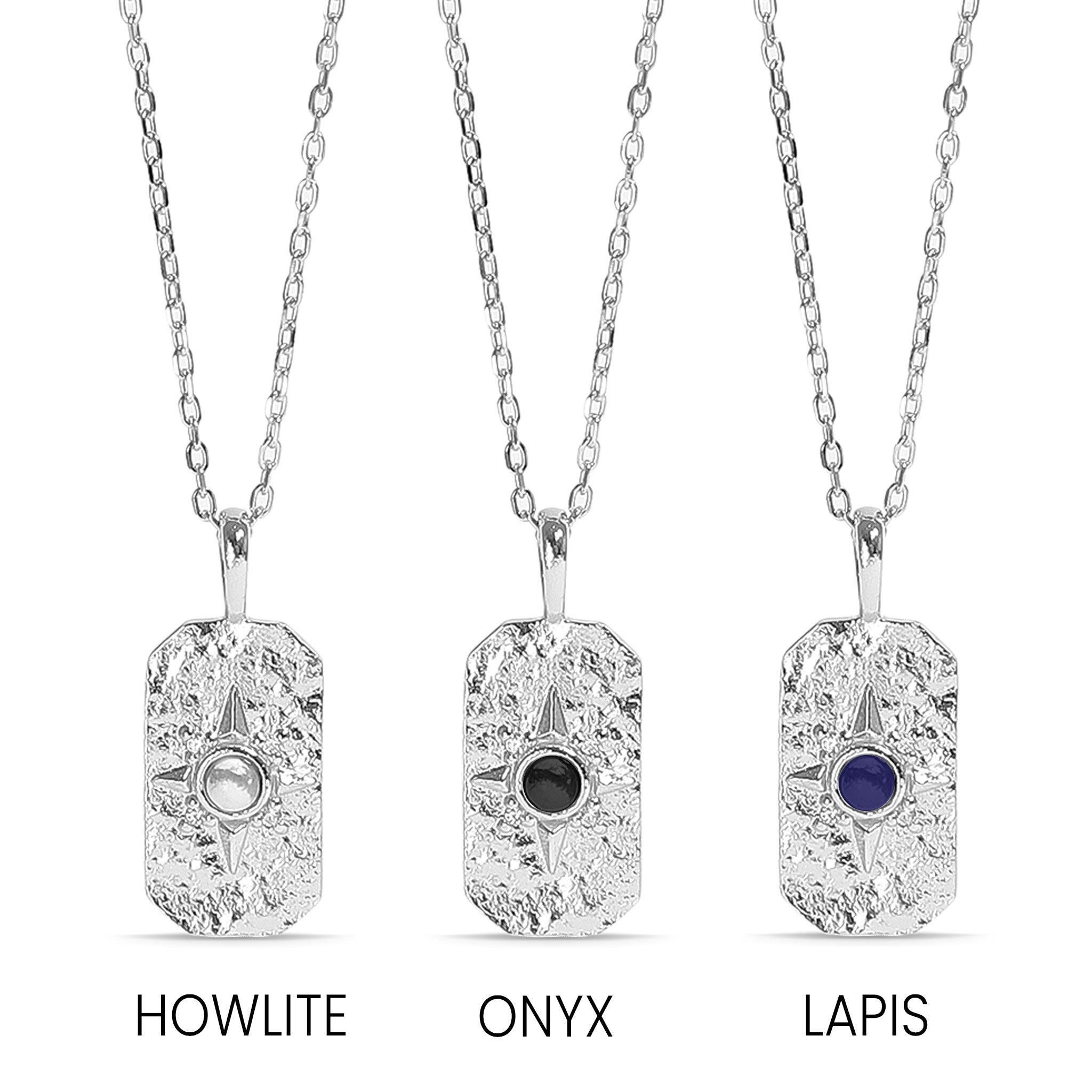 14K Gold Plated Sterling Silver Semi Precious Compass Star Necklace / PMJ0028、mySite、dreamappss