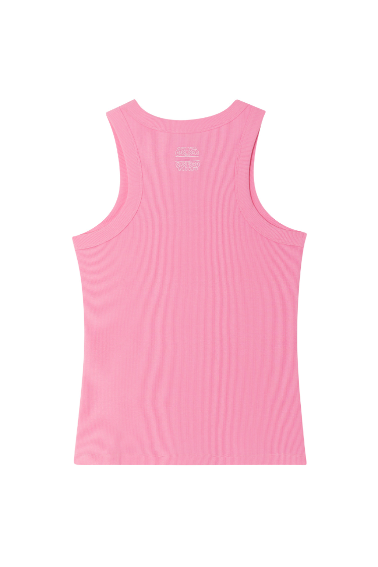 Pink Ribbed Tank Top、mySite、solidvoid