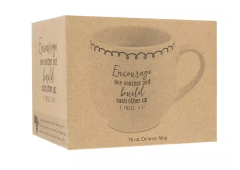 Friends Encourage One Another Artisan Doodles Scripture Coffee Mug、mySite、g9winljtr