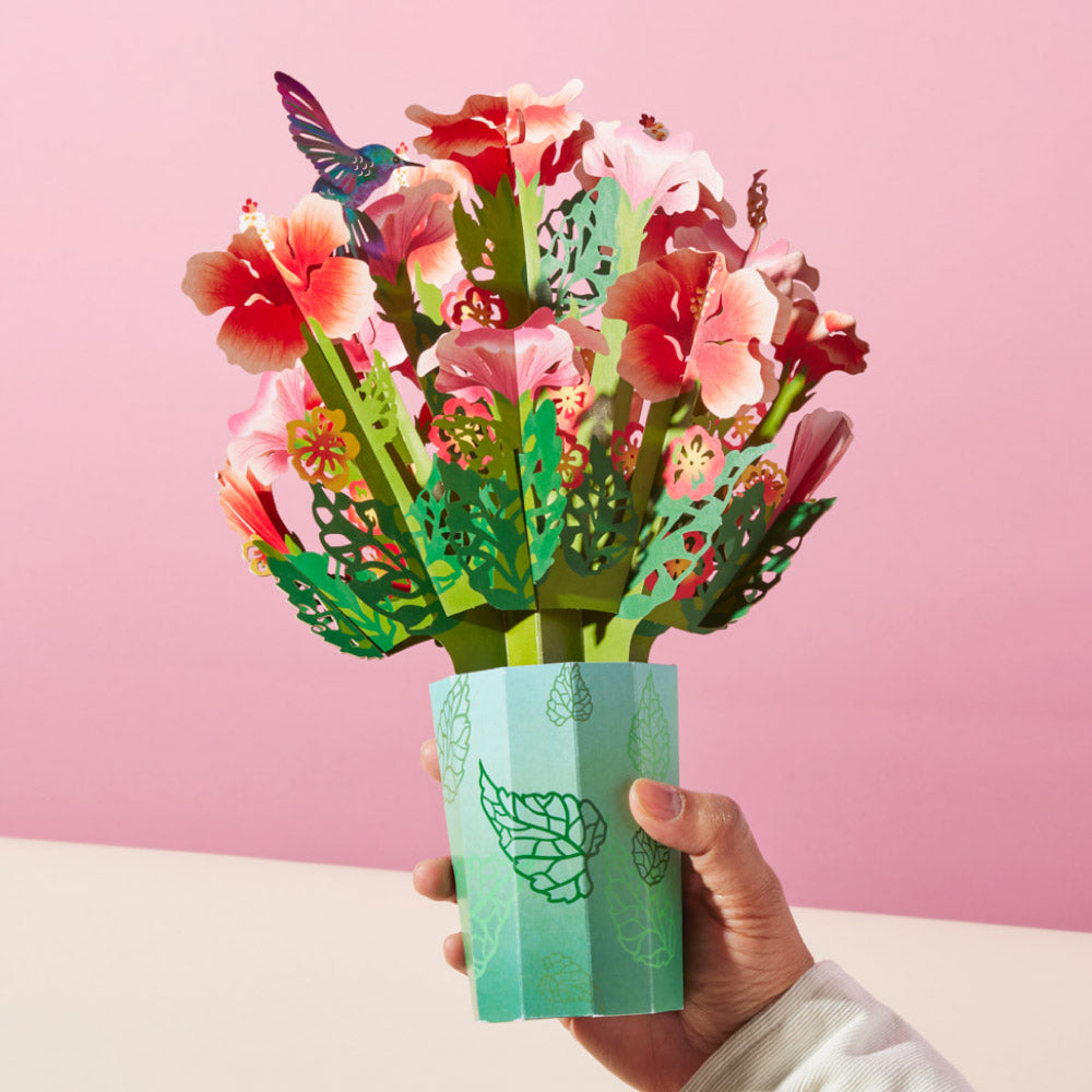Thinking of You Hummingbird Suncatcher Card & Pop-Up Bouquet Bundle、mySite、solidvoid