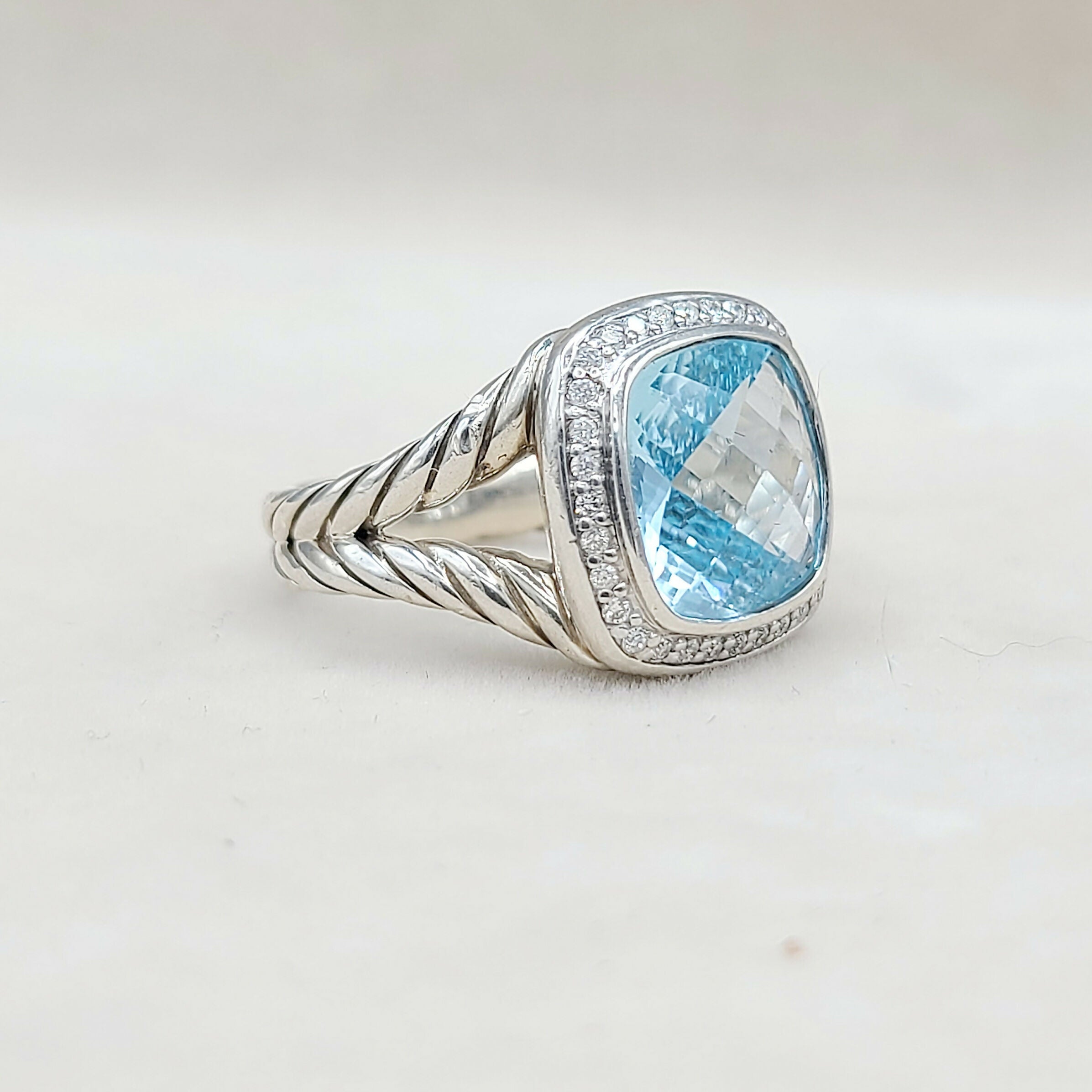 David Yurman Albion Ring Blue Topaz & Diamonds、mySite、hinf8tx79