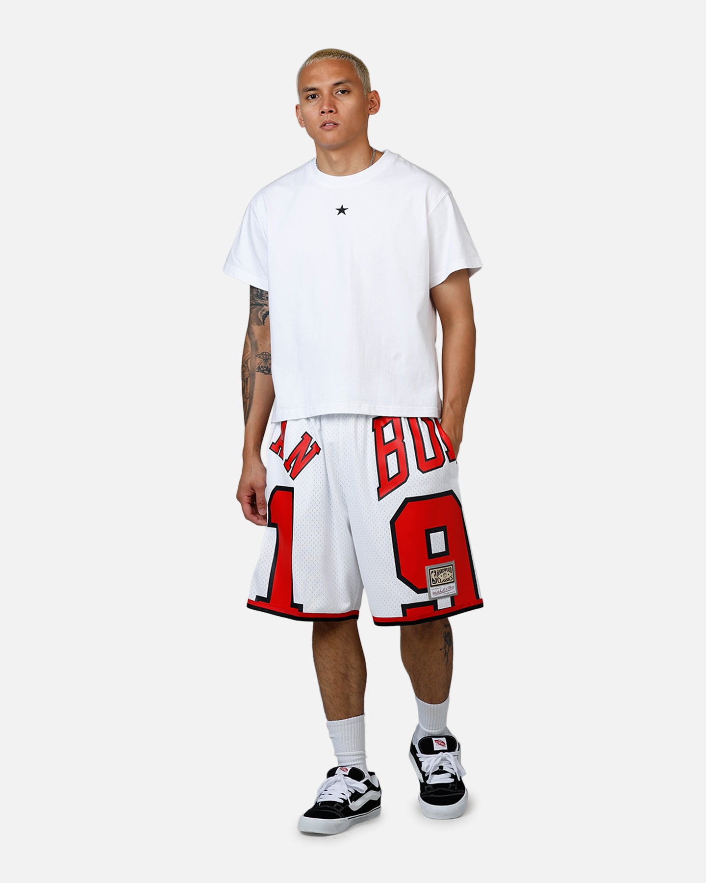 Mitchell & Ness Chicago Bulls Dennis Rodman Maxxed Out Shorts White/Red、mySite、zt4zffjzw