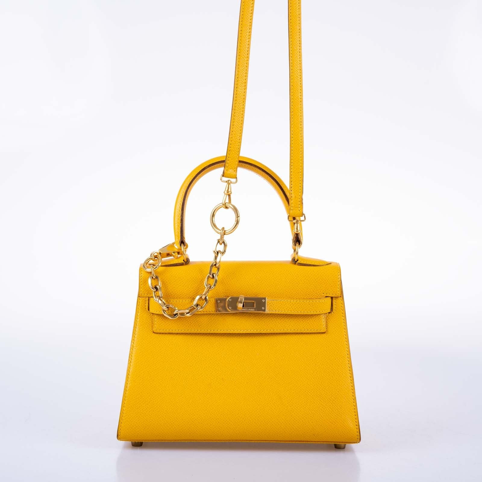 Hermès Kelly 20 Mini Sellier Jaune Courchevel leather Gold Hardware、mySite、garminoutage.com