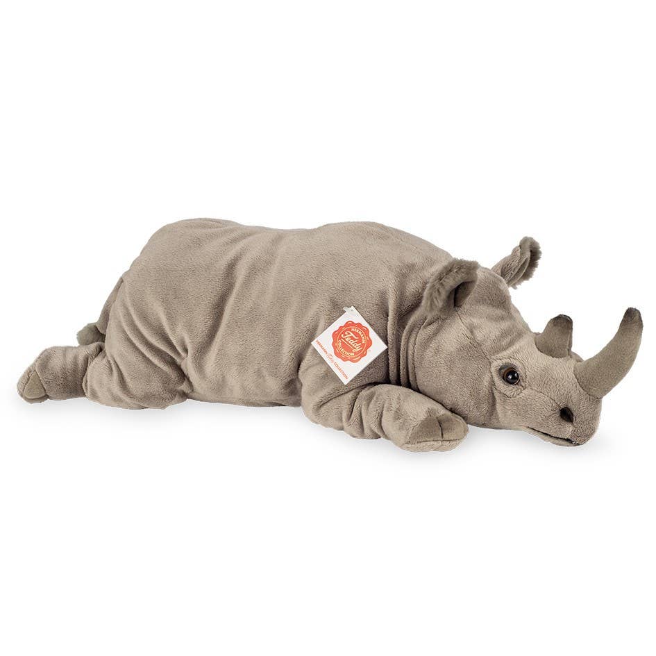 Lifelike Rhinoceros Lying 45 cm - plush toy by Teddy Hermann、mySite、g9winljtr