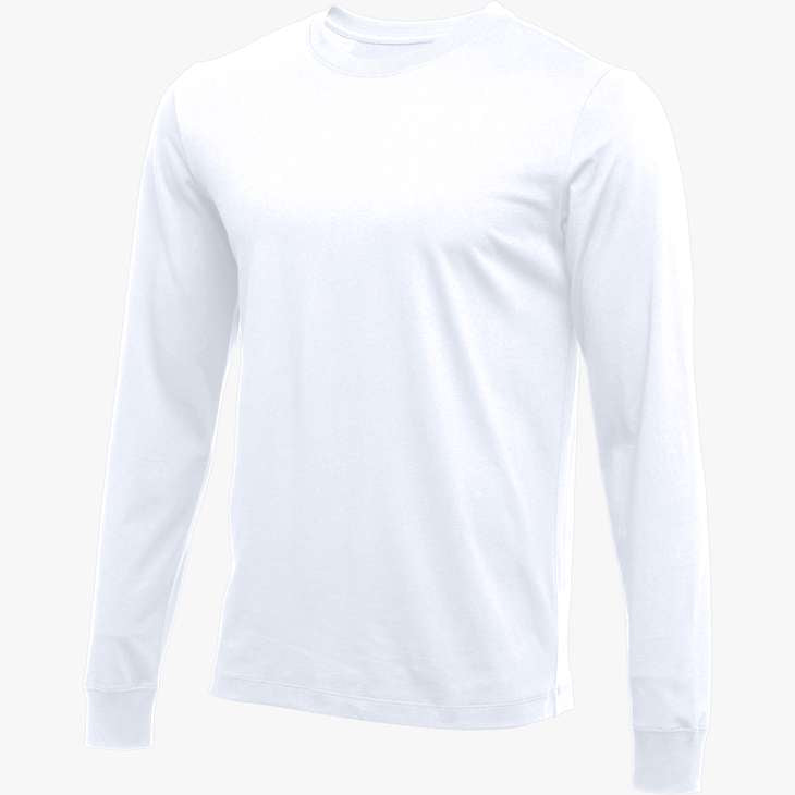 Nike Long Sleeve Cotton T-Shirt - White、mySite、noshort