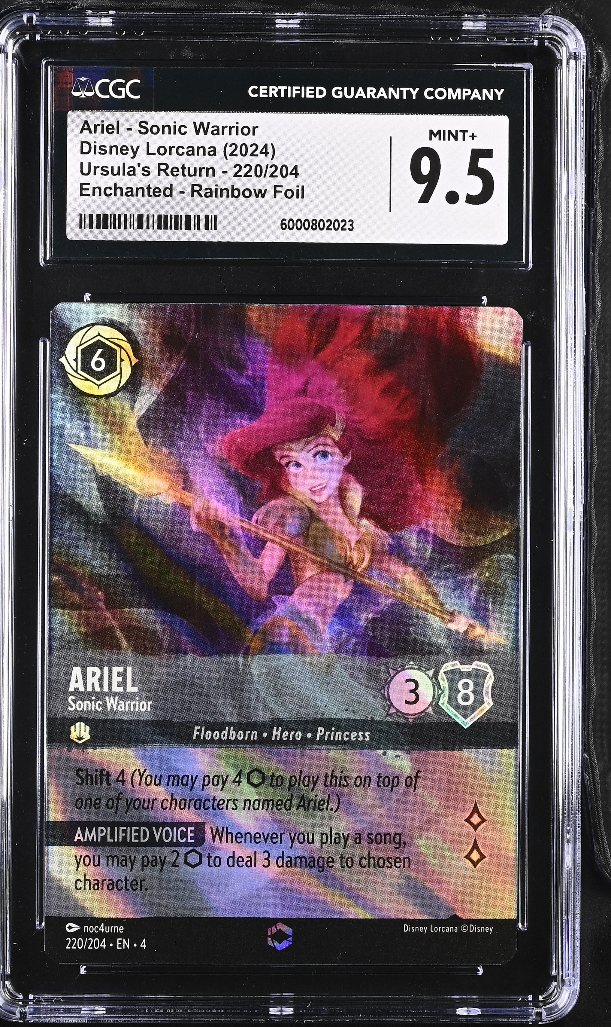 CGC 9.5 Ariel - Sonic Warrior (Enchanted) (220/204) Ursula's Return - 6000802023、mySite、waistdrama