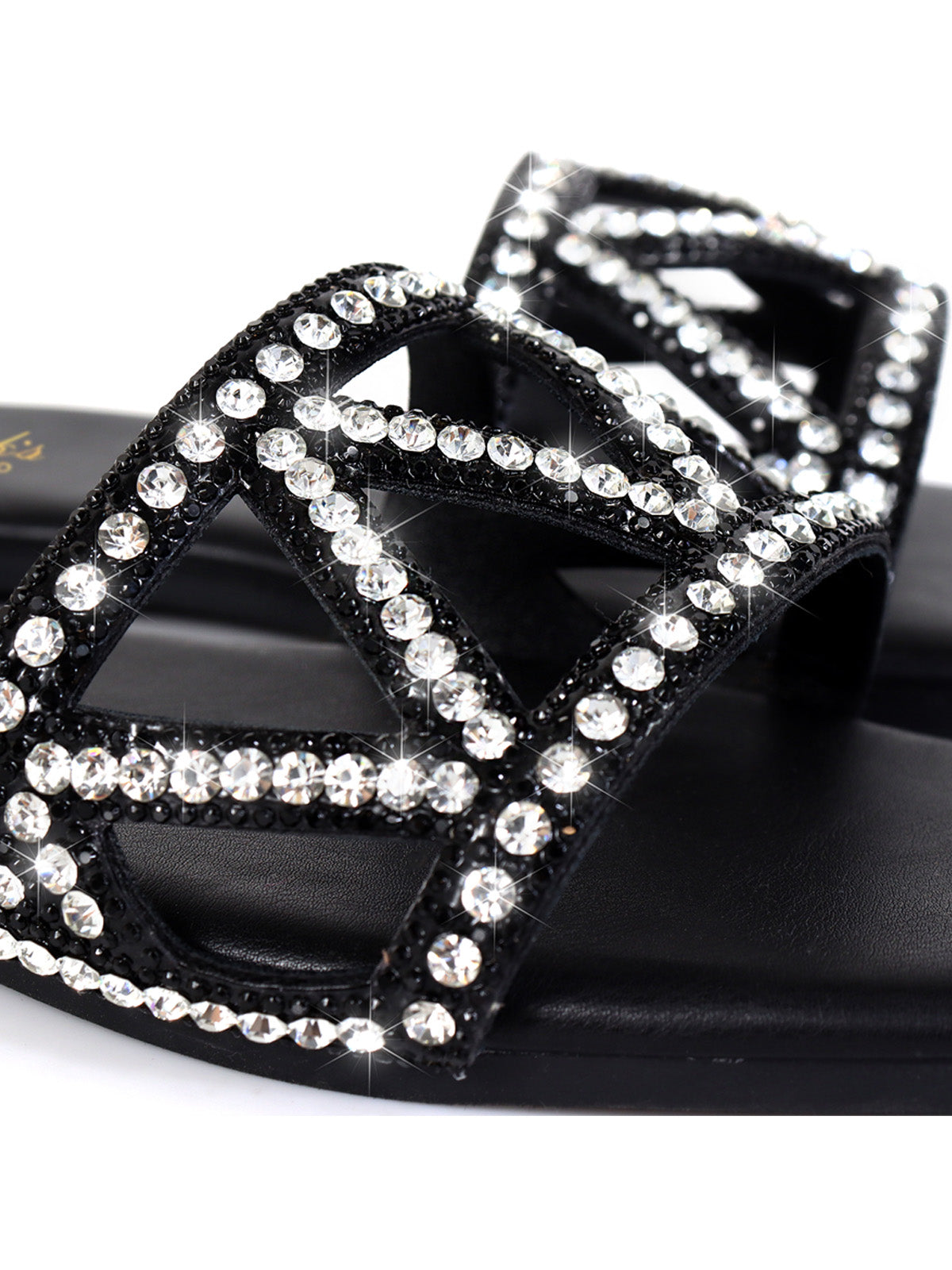 Lucy Rhinestone Flat Sandal、mySite、bengalsvssteelers