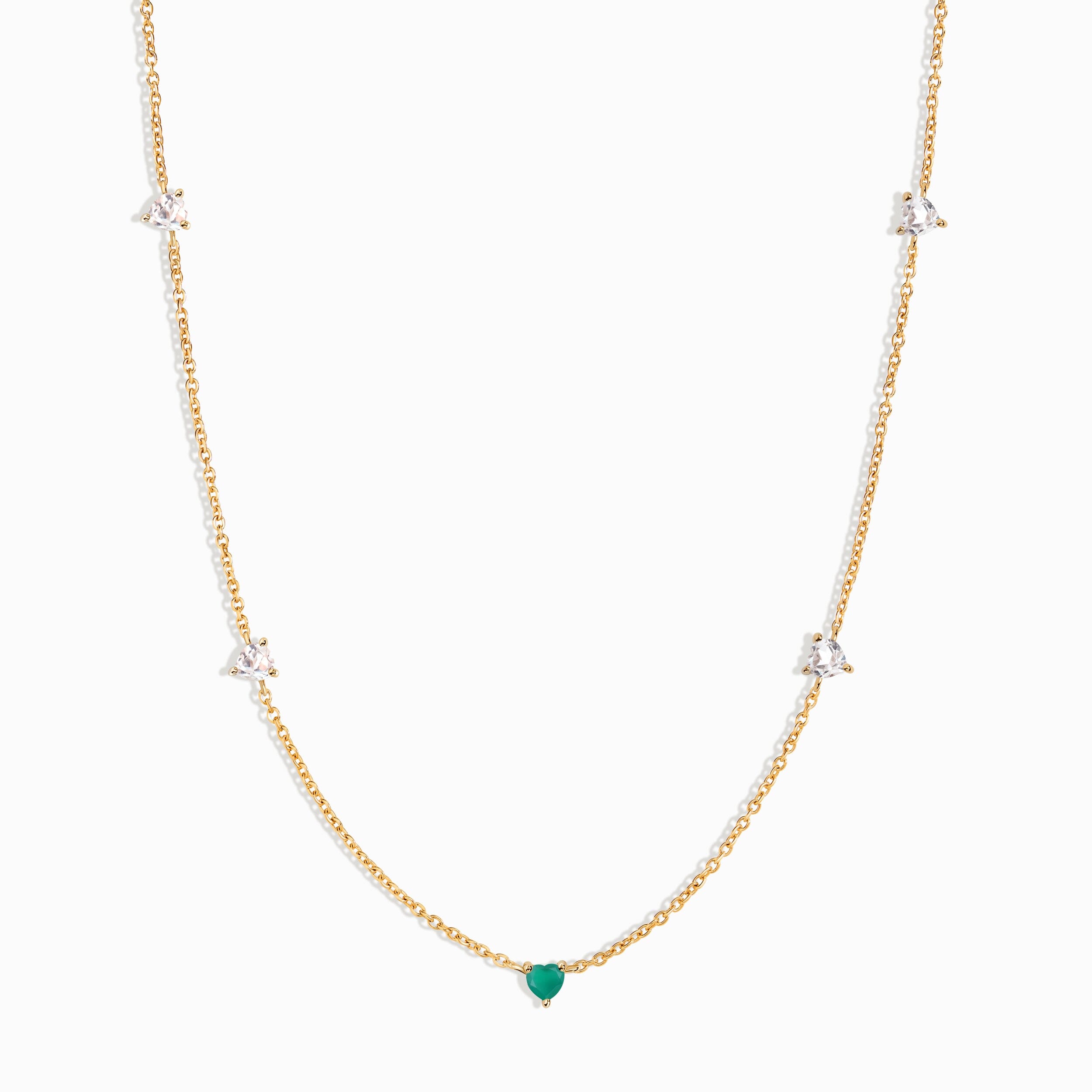 Green Onyx Never Without My Gem Necklace - May Birthstone、mySite、hinf8tx79