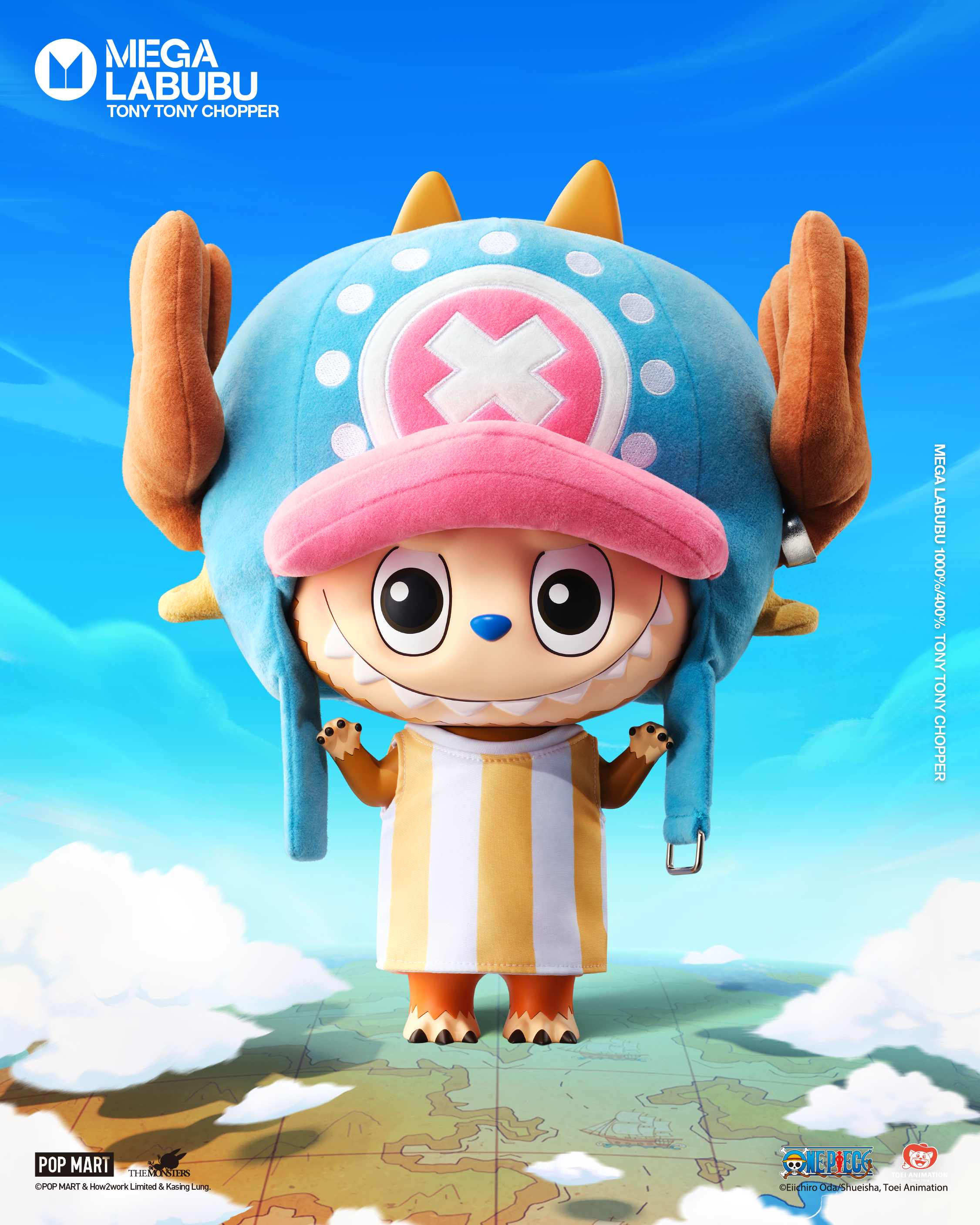  POP MART MEGA LABUBU 1000% TONY TONY CHOPPER、mySite、greenlandpopulation