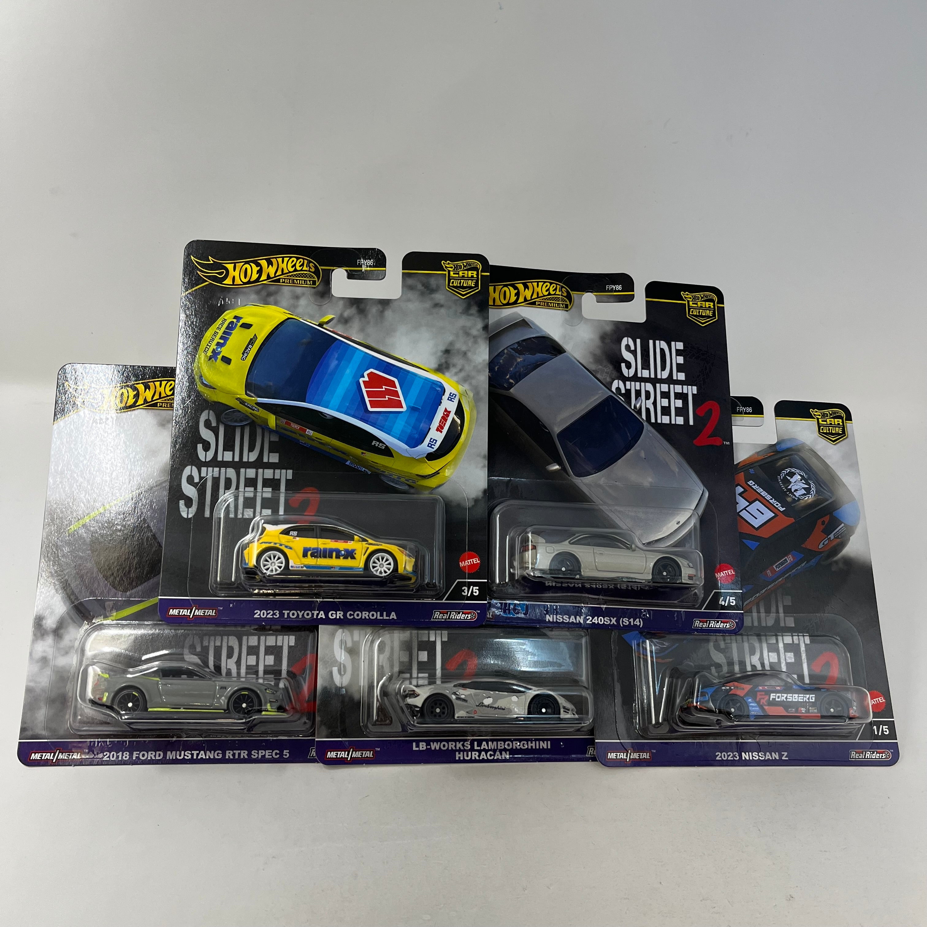 Slide Street 2 * Complete 5 Car Set * 2024 Hot Wheels Car Culture Case H、mySite、hgirdovlk