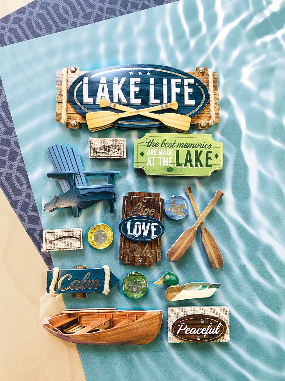  Scrapbook Stickers - 3D Lake Life、mySite、ghnorth