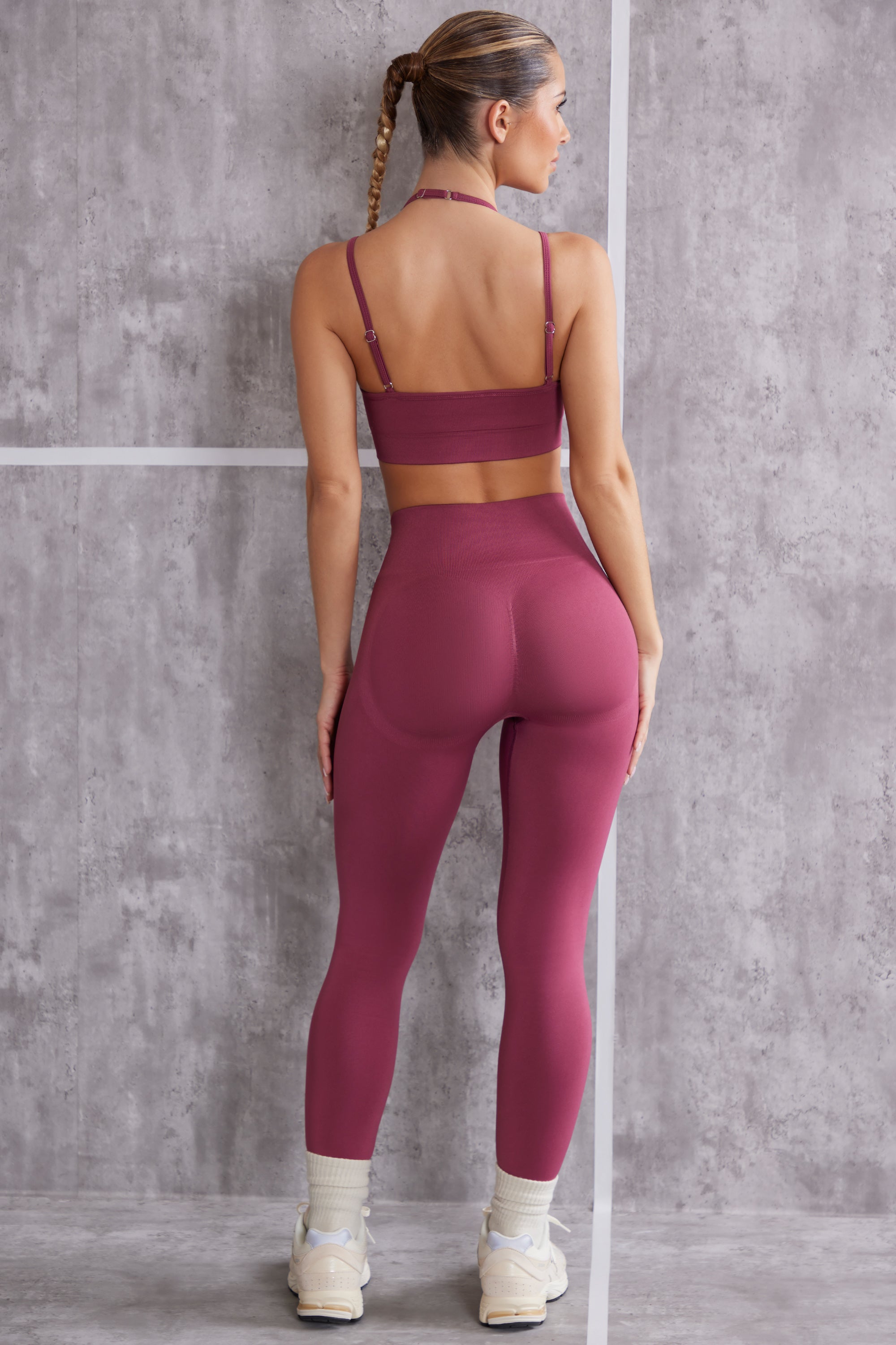 High Waist Seamless Leggings in Dark Rose、mySite、solidvoid