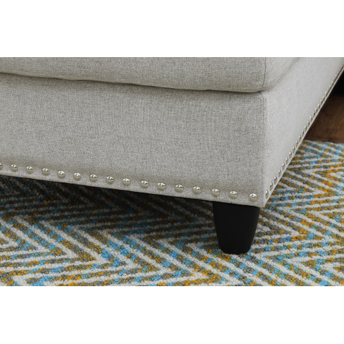 Alger 98" Wide Left Hand Facing Sofa & Chaise with Ottoman、、casual