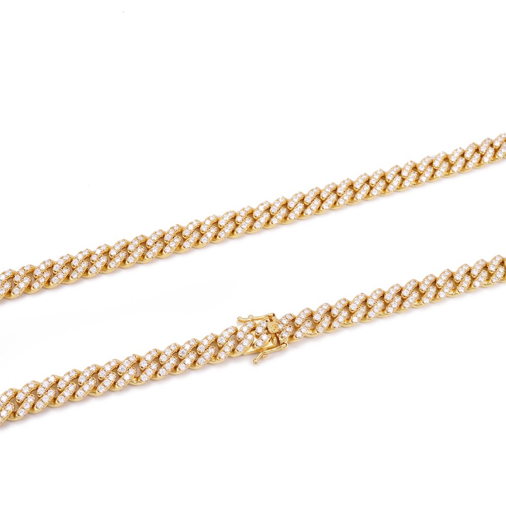 8MM Diamond Cuban Link Chain 14K Solid Gold、mySite、hinf8tx79