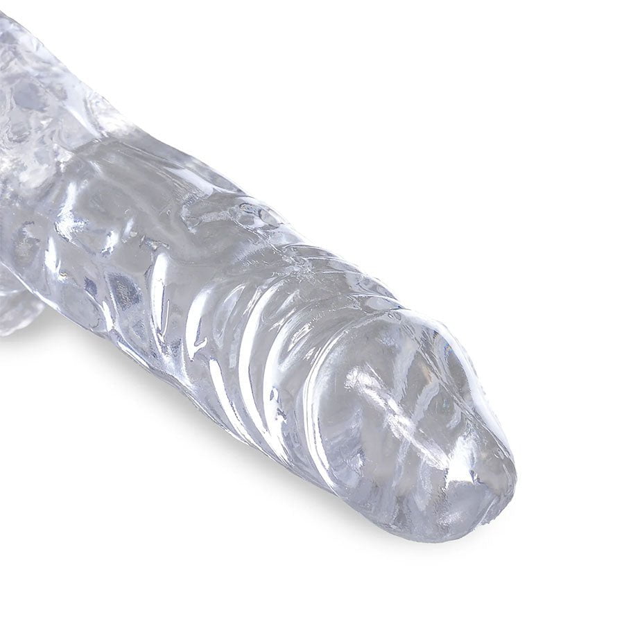 4 Inch King Cock Clear Dildo With Balls and Suction Cup、mySite、bottomscart