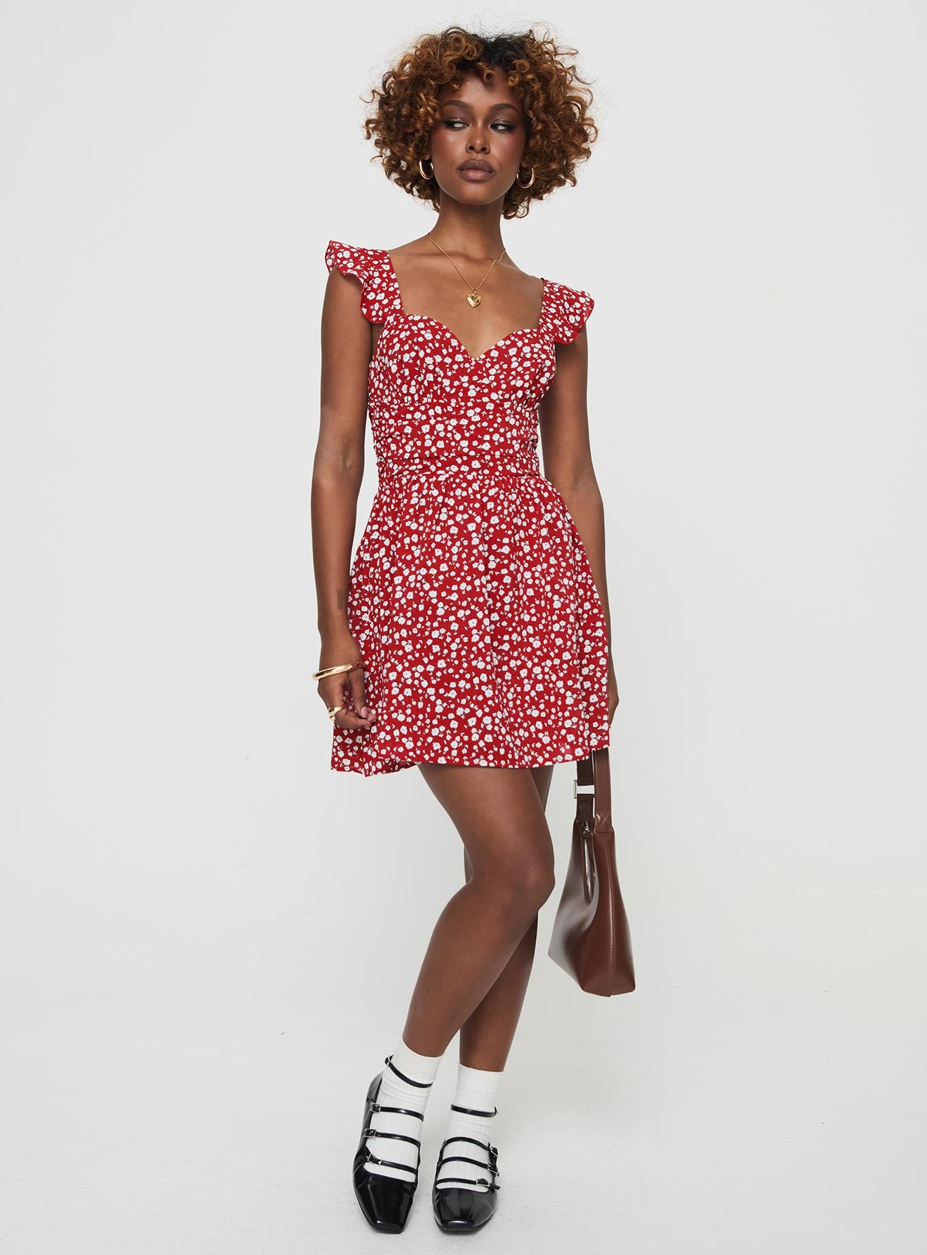 So Sweet Mini Dress Red / Floral、mySite、solidvoid