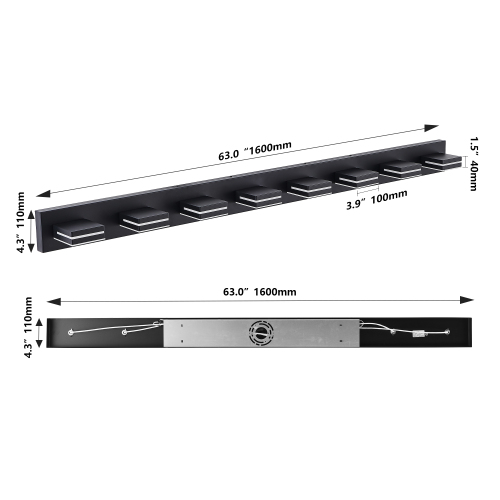 Modern Chrome LED Vanity Light, 5-Lights Wall Sconce for Bathroom and Mirror, Sleek Minimalist Design, Energy-Efficient, Easy to Install、、eastwooduniform