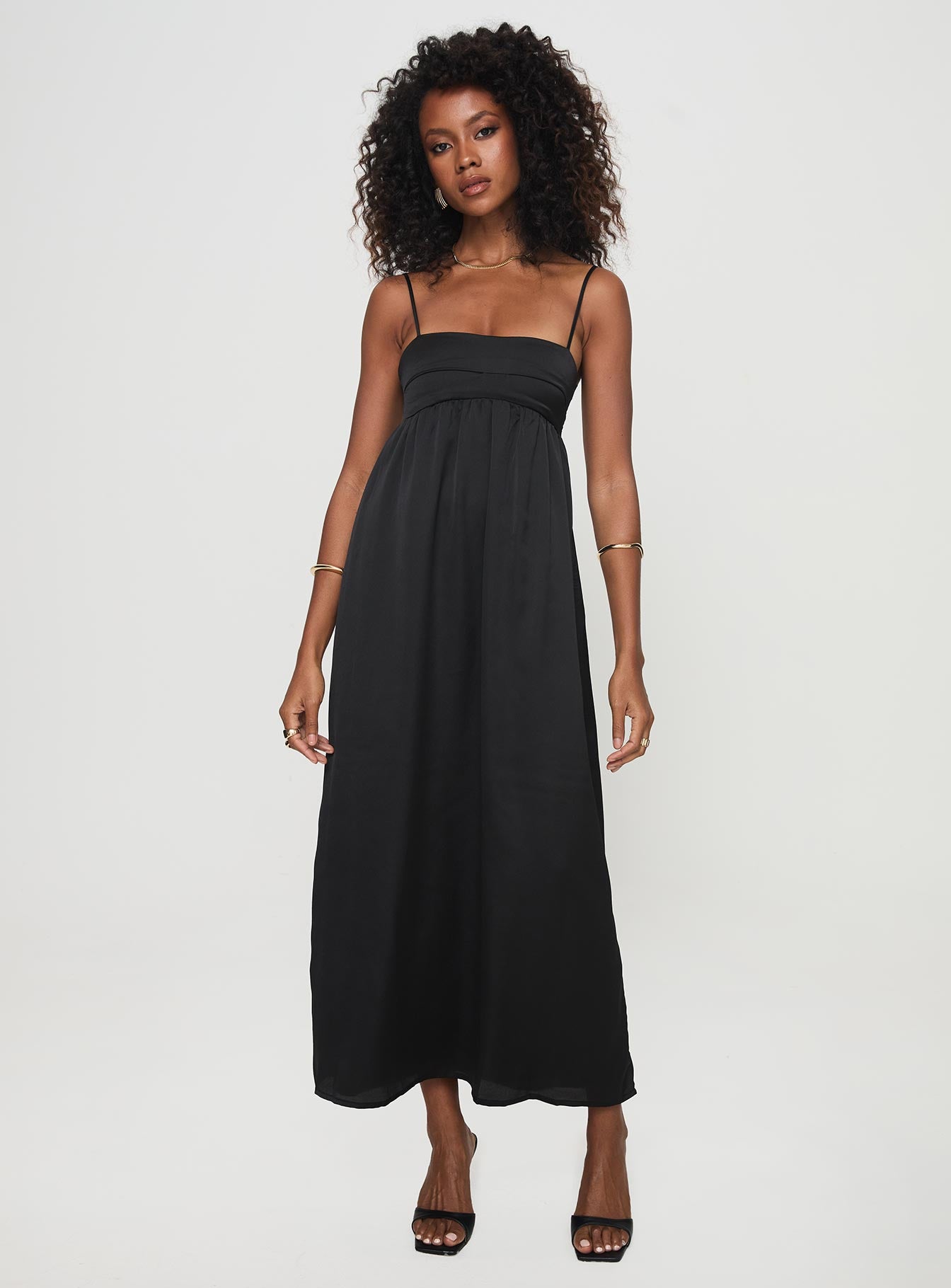 Ortega Maxi Dress Black、mySite、solidvoid