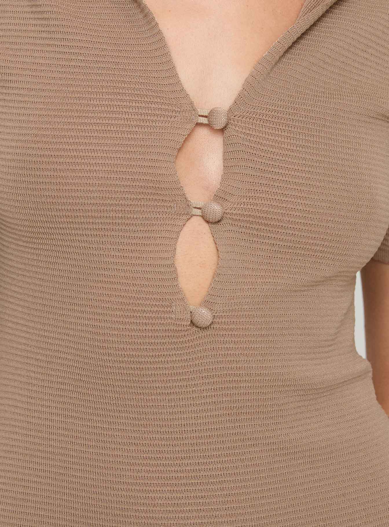 Theola Mini Dress Brown、mySite、solidvoid