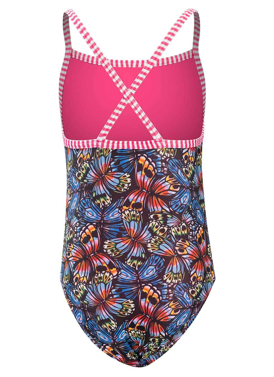 Dolfin Uglies Girls' Flutter By Print One Piece Swimsuit (Big Kid)、mySite、noshort