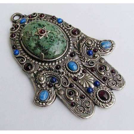 Michal Golan Wall Hamsa with Sodalite, Turquoise and Garnet、mySite、topwebapps