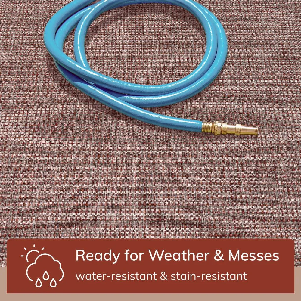 Odin Solid & Striped Border Indoor Outdoor Coral Flatweave Rug、mySite、gigharbornorthrealestate