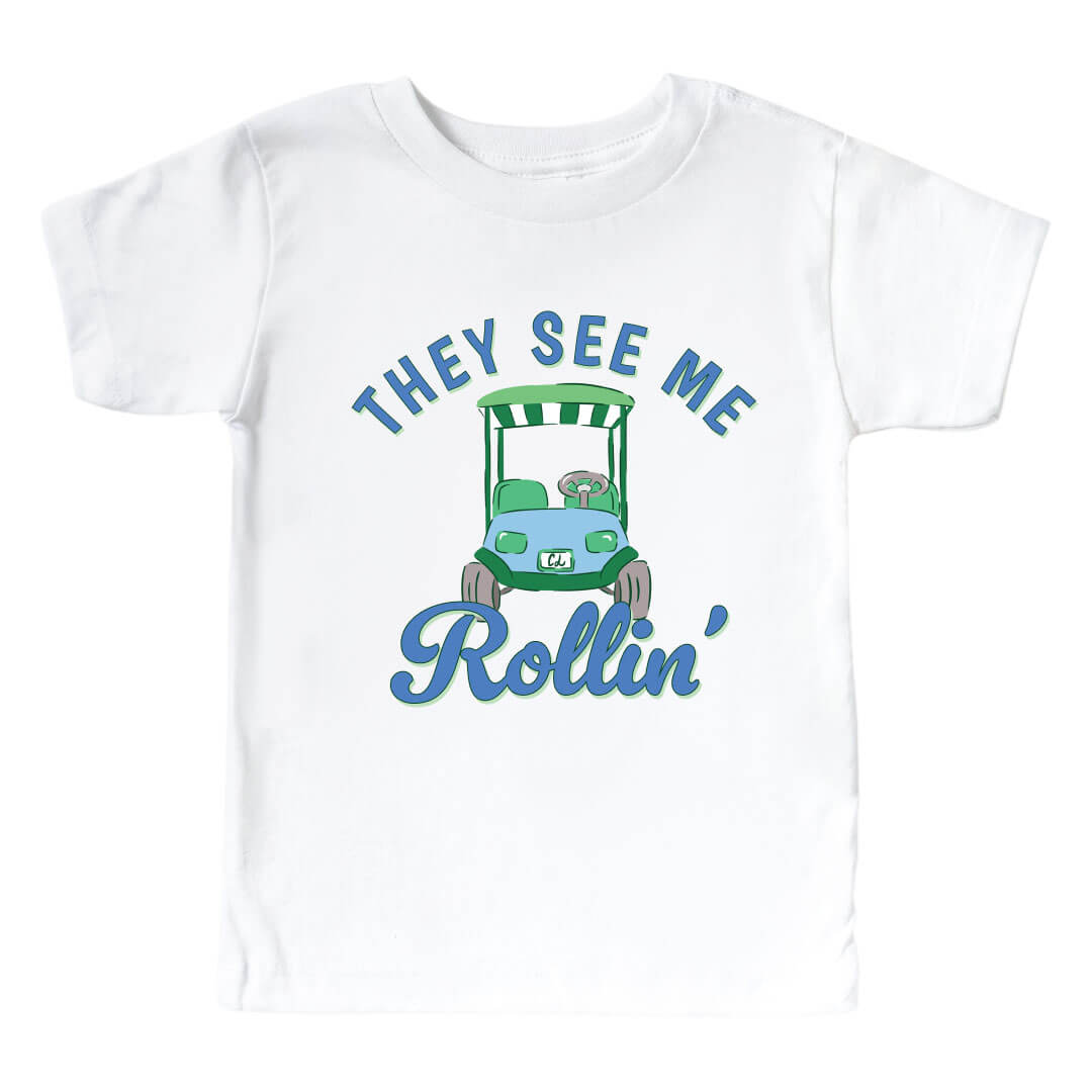  They See Me Rollin' Golf Kids Graphic Tee | White、mySite、layawaytickets