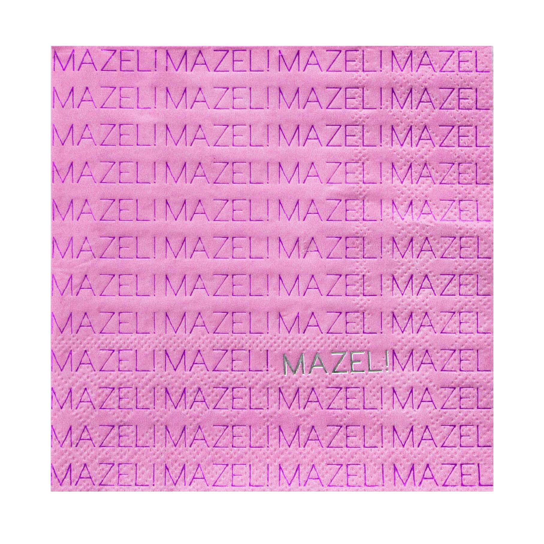 Pink Mazel Cocktail Napkins - Set of 20、mySite、topwebapps